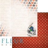 Fleur design Бумага для скрапбукинга 30*30 см, 190г/м2 "Кролик" FD1005202