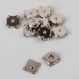 Кнопки магнитные пришивные d14 мм, 1 шт. Серебро. 4685589