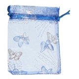 Мешочек подарочный "Бабочки" 7*9 см, синий 1482064