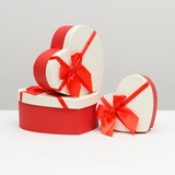 Коробка подарочная сердце Красный бант 19*17*7,5 10090369-1
