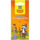 Мелки восковые Мульти-Пульти "Енот на острове Пасхи", 06цв., круглые LC_10437