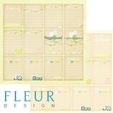 Fleur design Бумага для скрапбукинга 30*30 см, 190г/м2 "Карточки" 1002111