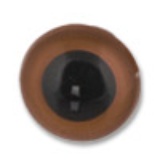 HobbyBe Глаза кристальные пришивные d 10.5 mm, 1 пара. Цвет: Светло-коричневый CRP-10-5