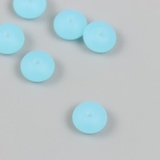 Бусина силикон "Сплющенная" голубой лед d=1,2 см, 6 шт   9870970 Бусина силикон "Сплющенная" голубой лед d=1,2 см, 6 шт   9870970