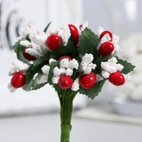 Декор для творчества "Зимние цветы" 12 цветков, 10 см. МИКС 3744974