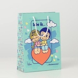 Пакет подарочный L 22*31*10 см Love is... Большой мятный с розовым